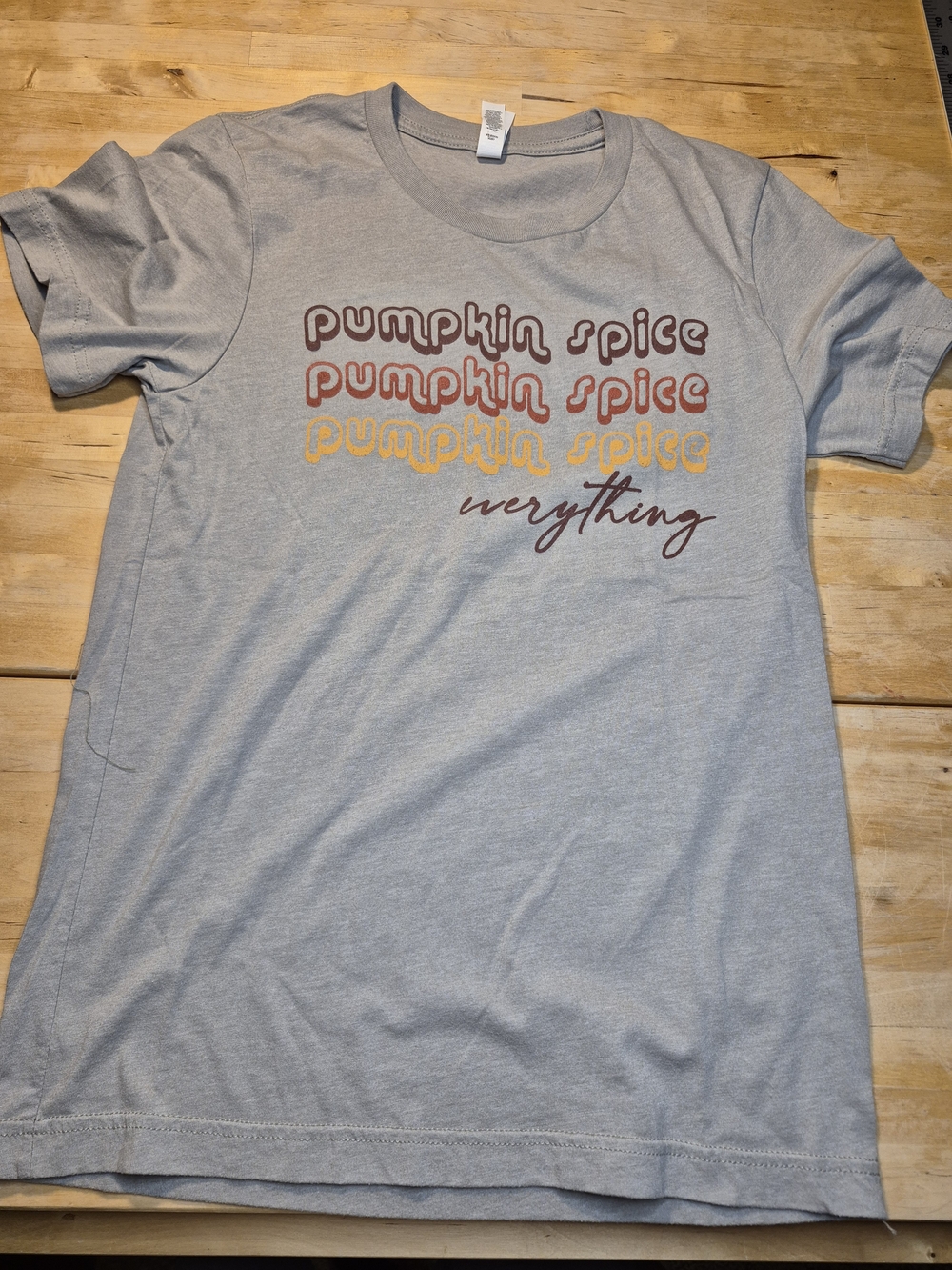 Bella Canvas Light Gray Pumpkin Spice Graphic Tee